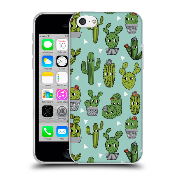 Andrea Lauren Design Plant Pattern Happy Cactus Soft Gel Case for Apple iPhone 5c