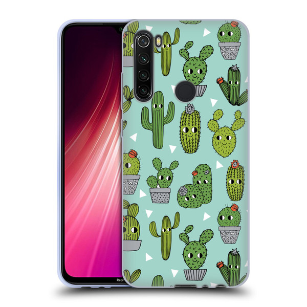 Andrea Lauren Design Plant Pattern Happy Cactus Soft Gel Case for Xiaomi Redmi Note 8T