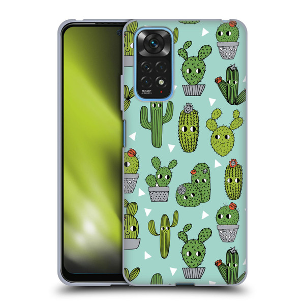 Andrea Lauren Design Plant Pattern Happy Cactus Soft Gel Case for Xiaomi Redmi Note 11 / Redmi Note 11S