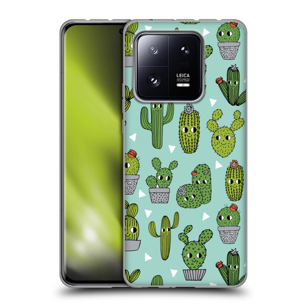 Andrea Lauren Design Plant Pattern Happy Cactus Soft Gel Case for Xiaomi 13 Pro 5G