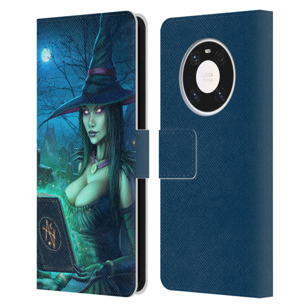 Christos Karapanos Dark Hours Witch Leather Book Wallet Case Cover For Huawei Mate 40 Pro 5G