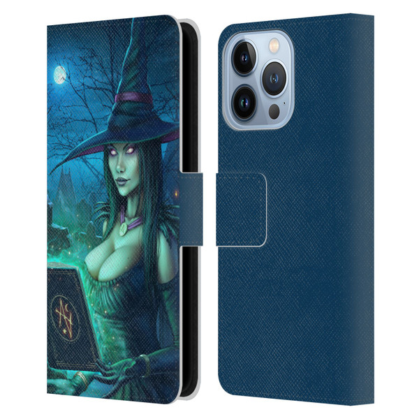 Christos Karapanos Dark Hours Witch Leather Book Wallet Case Cover For Apple iPhone 13 Pro
