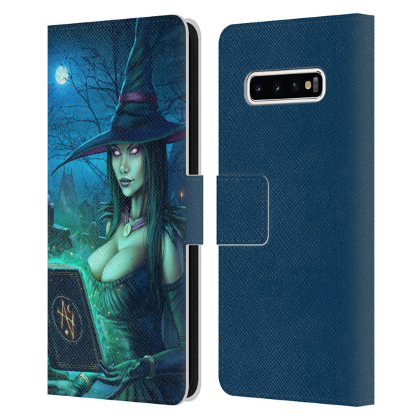 Christos Karapanos Dark Hours Witch Leather Book Wallet Case Cover For Samsung Galaxy S10+ / S10 Plus