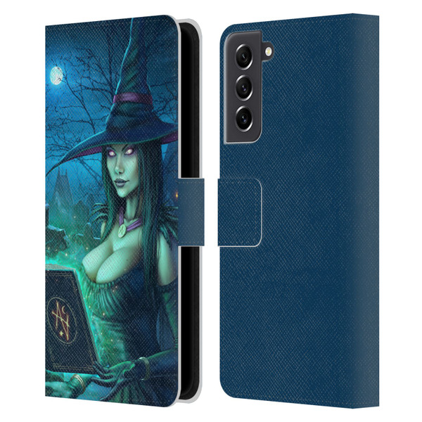 Christos Karapanos Dark Hours Witch Leather Book Wallet Case Cover For Samsung Galaxy S21 FE 5G