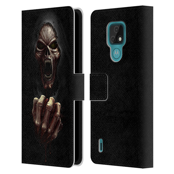 Christos Karapanos Horror Don't Break My Heart Leather Book Wallet Case Cover For Motorola Moto E7