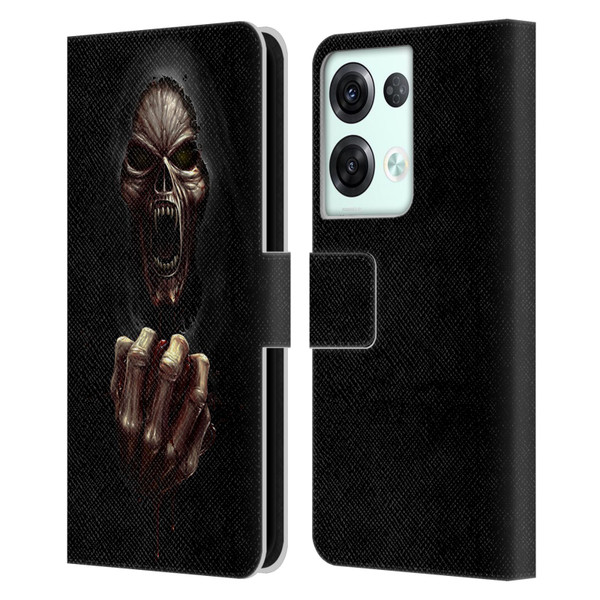 Christos Karapanos Horror Don't Break My Heart Leather Book Wallet Case Cover For OPPO Reno8 Pro