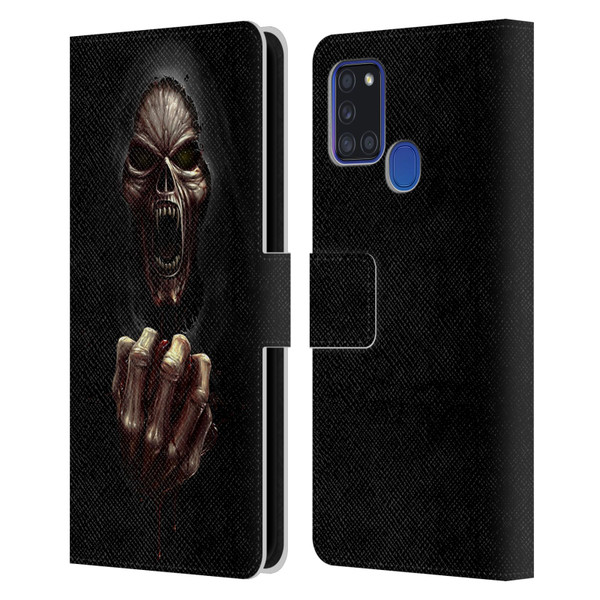 Christos Karapanos Horror Don't Break My Heart Leather Book Wallet Case Cover For Samsung Galaxy A21s (2020)