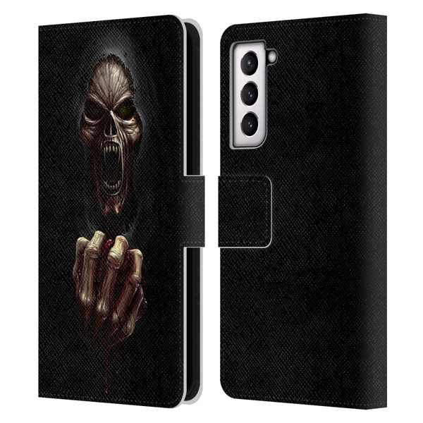 Christos Karapanos Horror Don't Break My Heart Leather Book Wallet Case Cover For Samsung Galaxy S21 5G