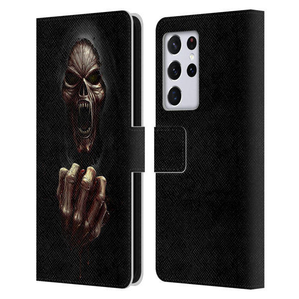Christos Karapanos Horror Don't Break My Heart Leather Book Wallet Case Cover For Samsung Galaxy S21 Ultra 5G
