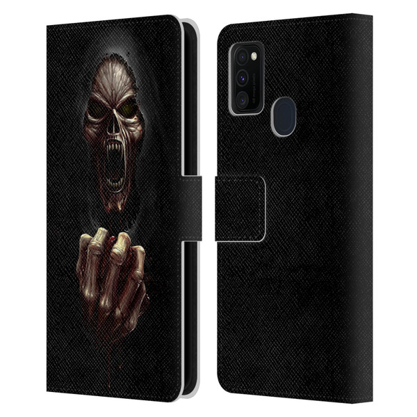 Christos Karapanos Horror Don't Break My Heart Leather Book Wallet Case Cover For Samsung Galaxy M30s (2019)/M21 (2020)