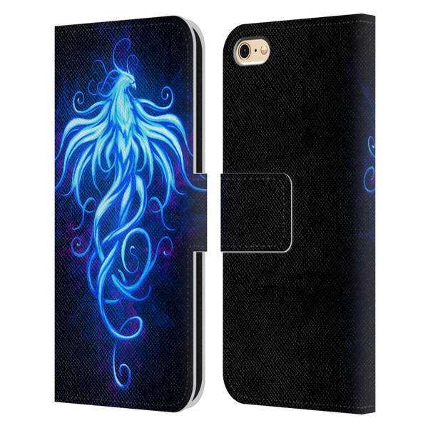 Christos Karapanos Phoenix 2 Royal Blue Leather Book Wallet Case Cover For Apple iPhone 6 / iPhone 6s