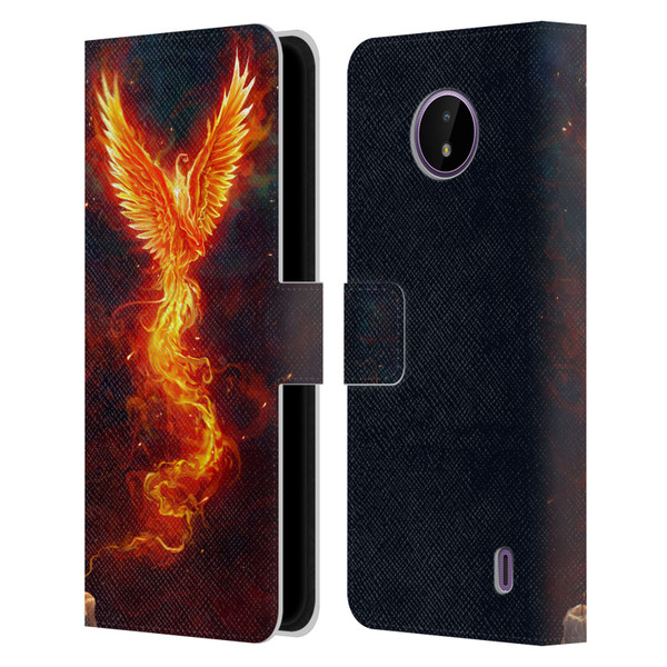 Christos Karapanos Phoenix 2 From The Last Spark Leather Book Wallet Case Cover For Nokia C10 / C20
