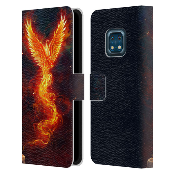 Christos Karapanos Phoenix 2 From The Last Spark Leather Book Wallet Case Cover For Nokia XR20