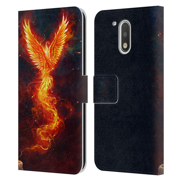 Christos Karapanos Phoenix 2 From The Last Spark Leather Book Wallet Case Cover For Motorola Moto G41