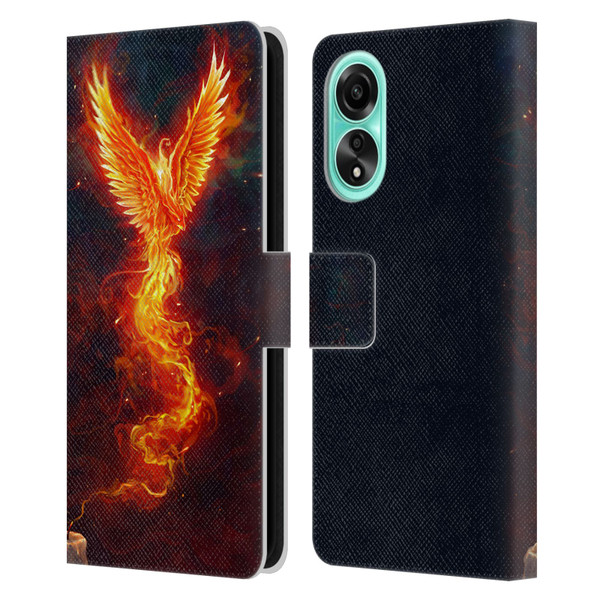 Christos Karapanos Phoenix 2 From The Last Spark Leather Book Wallet Case Cover For OPPO A78 4G