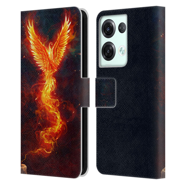 Christos Karapanos Phoenix 2 From The Last Spark Leather Book Wallet Case Cover For OPPO Reno8 Pro