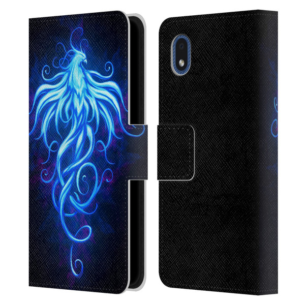 Christos Karapanos Phoenix 2 Royal Blue Leather Book Wallet Case Cover For Samsung Galaxy A01 Core (2020)