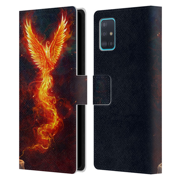 Christos Karapanos Phoenix 2 From The Last Spark Leather Book Wallet Case Cover For Samsung Galaxy A51 (2019)