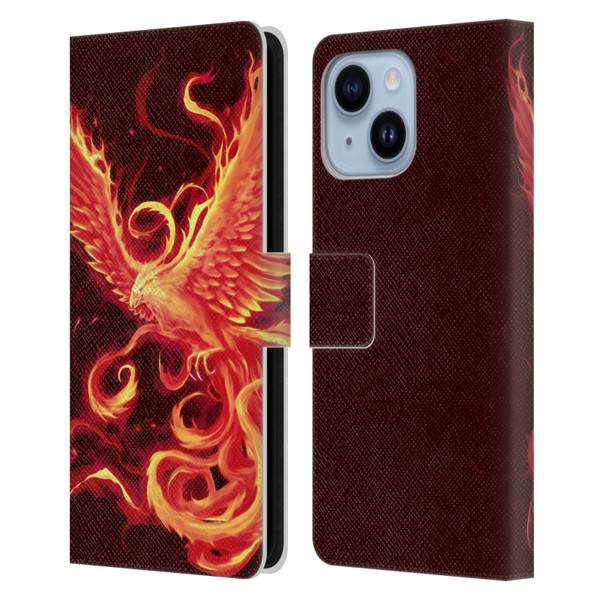 Christos Karapanos Phoenix 3 Resurgence 2 Leather Book Wallet Case Cover For Apple iPhone 14 Plus