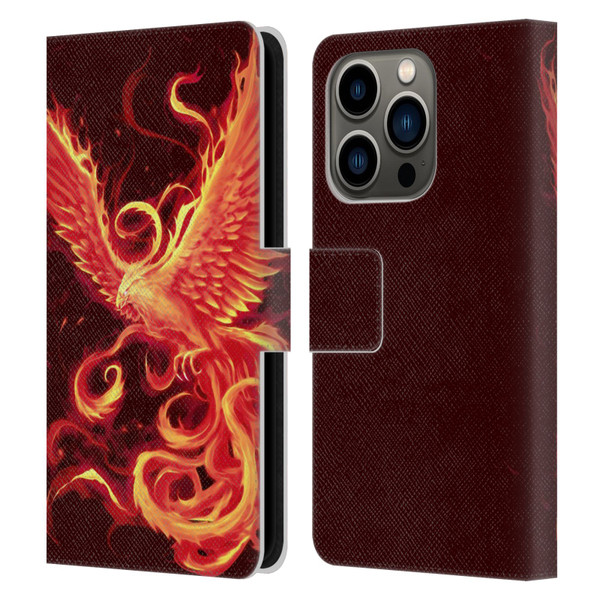 Christos Karapanos Phoenix 3 Resurgence 2 Leather Book Wallet Case Cover For Apple iPhone 14 Pro