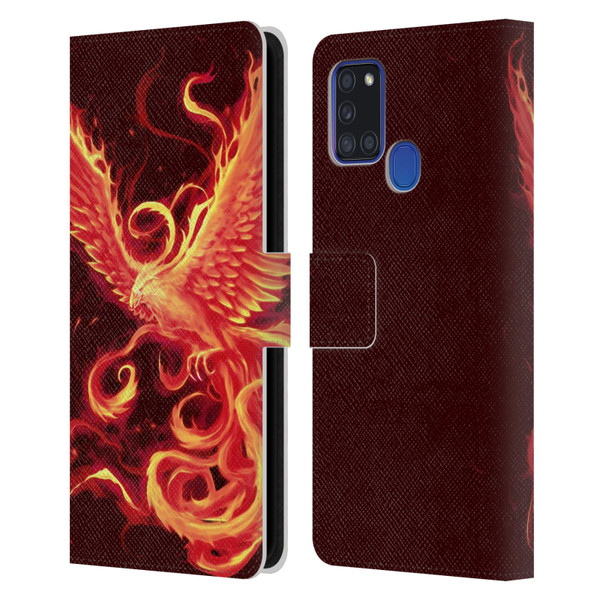 Christos Karapanos Phoenix 3 Resurgence 2 Leather Book Wallet Case Cover For Samsung Galaxy A21s (2020)