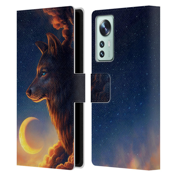 Jonas "JoJoesArt" Jödicke Wildlife 2 Golden Moon Leather Book Wallet Case Cover For Xiaomi 12