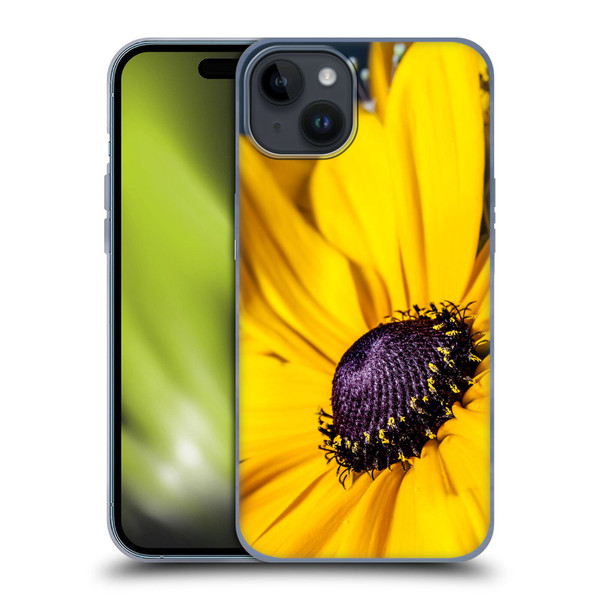 PLdesign Flowers And Leaves Daisy Soft Gel Case for Apple iPhone 15 Plus