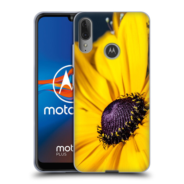 PLdesign Flowers And Leaves Daisy Soft Gel Case for Motorola Moto E6 Plus
