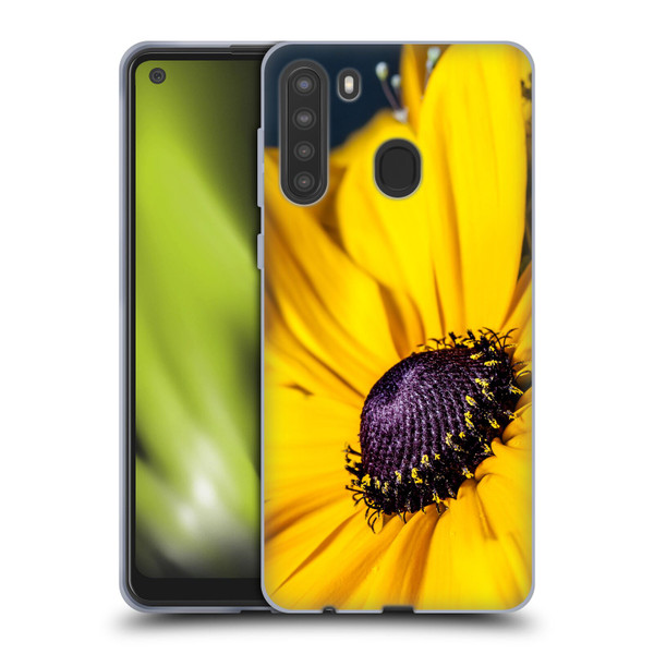 PLdesign Flowers And Leaves Daisy Soft Gel Case for Samsung Galaxy A21 (2020)