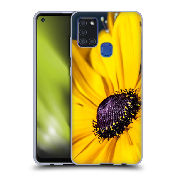 PLdesign Flowers And Leaves Daisy Soft Gel Case for Samsung Galaxy A21s (2020)