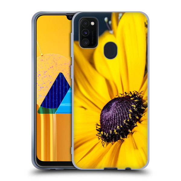 PLdesign Flowers And Leaves Daisy Soft Gel Case for Samsung Galaxy M30s (2019)/M21 (2020)