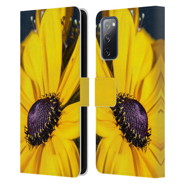 PLdesign Flowers And Leaves Daisy Leather Book Wallet Case Cover For Samsung Galaxy S20 FE / 5G