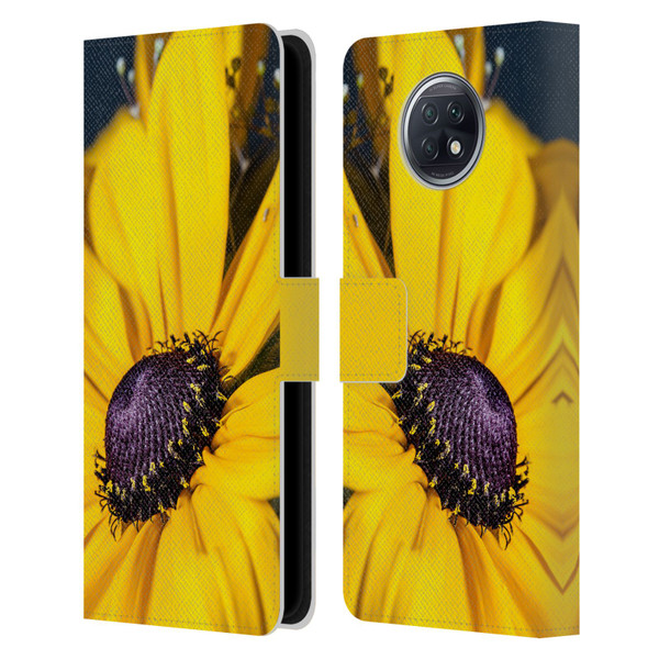 PLdesign Flowers And Leaves Daisy Leather Book Wallet Case Cover For Xiaomi Redmi Note 9T 5G