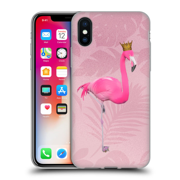 LebensArt Assorted Designs Flamingo King Soft Gel Case for Apple iPhone X / iPhone XS