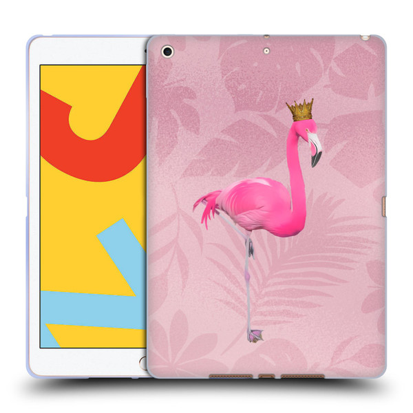 LebensArt Assorted Designs Flamingo King Soft Gel Case for Apple iPad 10.2 2019/2020/2021