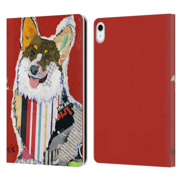 Michel Keck Dogs 2 Corgi Leather Book Wallet Case Cover For Apple iPad 10.9 (2022)