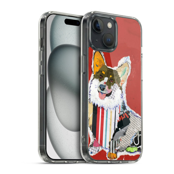 Michel Keck Dogs 2 Corgi Soft Gel Case for Apple iPhone 15 & MagSafe