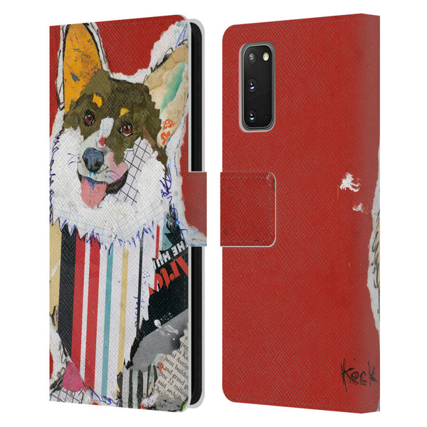 Michel Keck Dogs 2 Corgi Leather Book Wallet Case Cover For Samsung Galaxy S20 / S20 5G