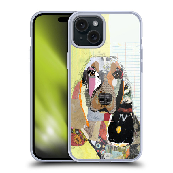 Michel Keck Dogs Basset Hound Soft Gel Case for Apple iPhone 15 Plus