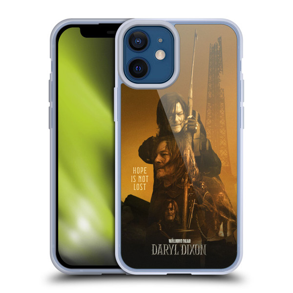 The Walking Dead: Daryl Dixon Key Art Double Exposure Soft Gel Case for Apple iPhone 12 Mini
