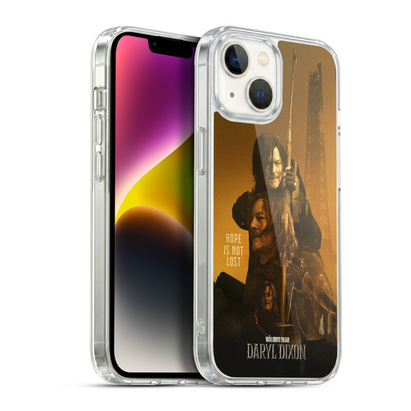 The Walking Dead: Daryl Dixon Key Art Double Exposure Soft Gel Case for Apple iPhone 14