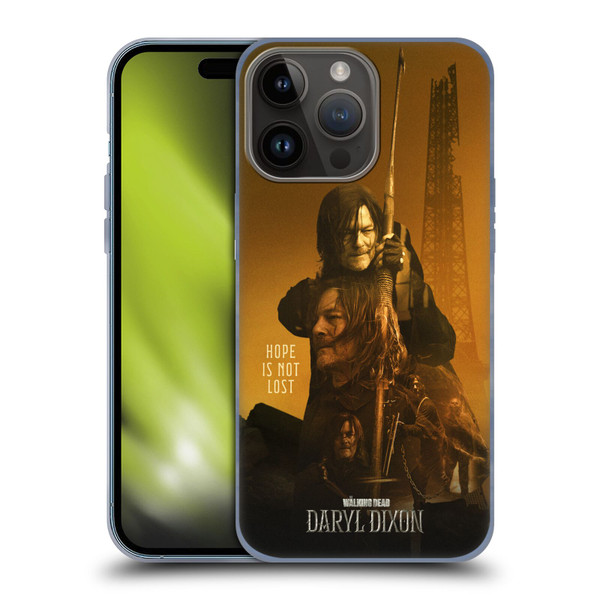 The Walking Dead: Daryl Dixon Key Art Double Exposure Soft Gel Case for Apple iPhone 15 Pro Max