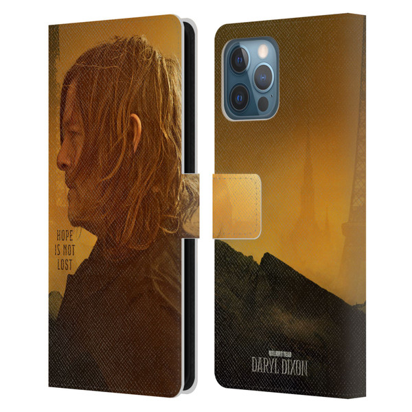 The Walking Dead: Daryl Dixon Key Art Hope Is Not Lost Leather Book Wallet Case Cover For Apple iPhone 12 Pro Max