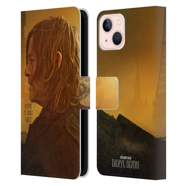 The Walking Dead: Daryl Dixon Key Art Hope Is Not Lost Leather Book Wallet Case Cover For Apple iPhone 13