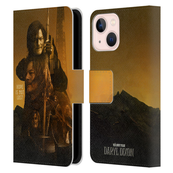 The Walking Dead: Daryl Dixon Key Art Double Exposure Leather Book Wallet Case Cover For Apple iPhone 13 Mini