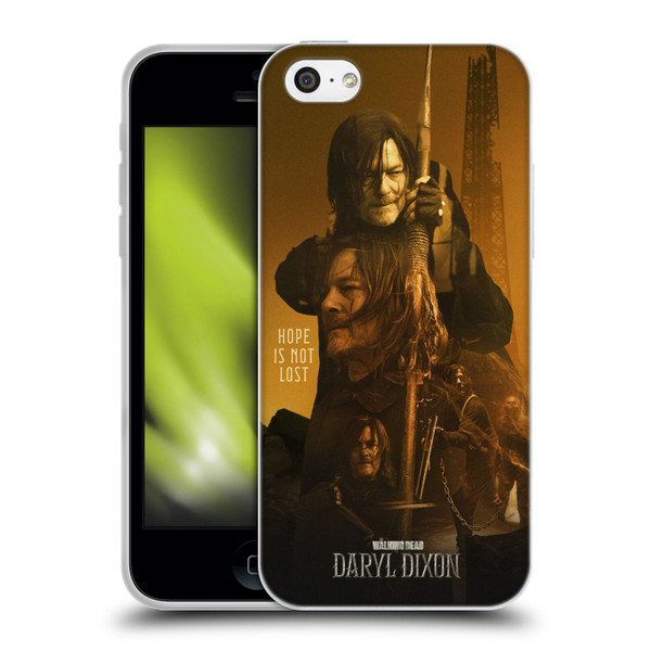 The Walking Dead: Daryl Dixon Key Art Double Exposure Soft Gel Case for Apple iPhone 5c