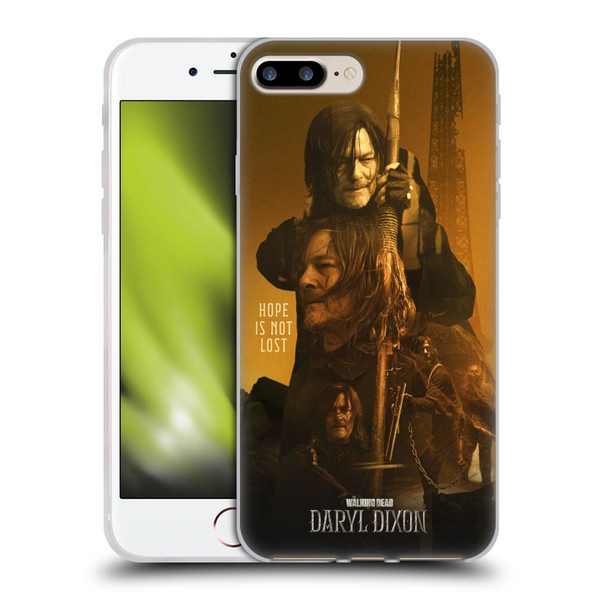 The Walking Dead: Daryl Dixon Key Art Double Exposure Soft Gel Case for Apple iPhone 7 Plus / iPhone 8 Plus