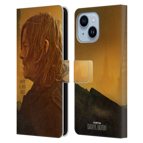 The Walking Dead: Daryl Dixon Key Art Hope Is Not Lost Leather Book Wallet Case Cover For Apple iPhone 14 Plus