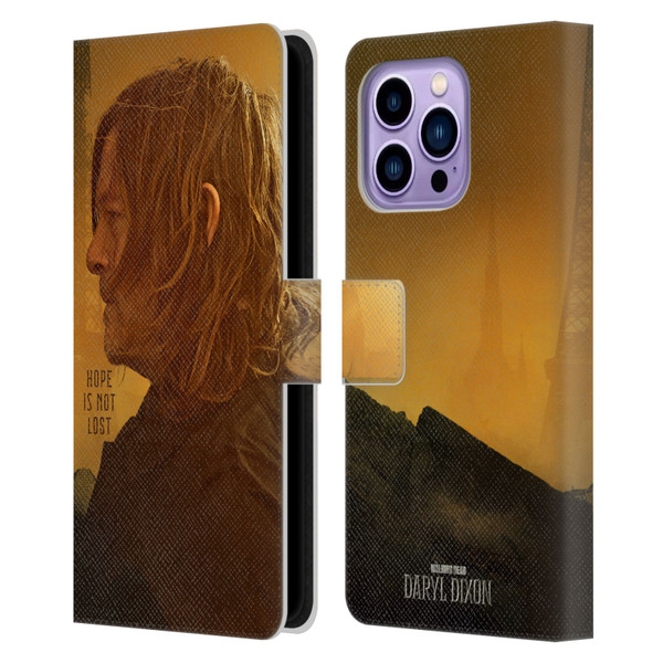 The Walking Dead: Daryl Dixon Key Art Hope Is Not Lost Leather Book Wallet Case Cover For Apple iPhone 14 Pro Max