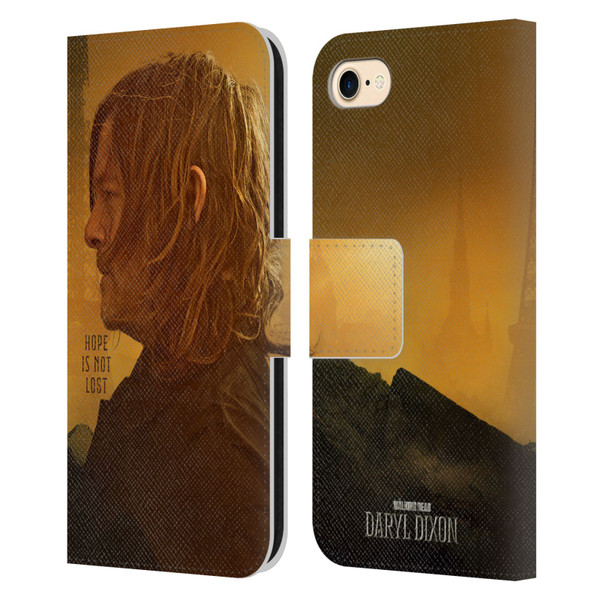 The Walking Dead: Daryl Dixon Key Art Hope Is Not Lost Leather Book Wallet Case Cover For Apple iPhone 7 / 8 / SE 2020 & 2022